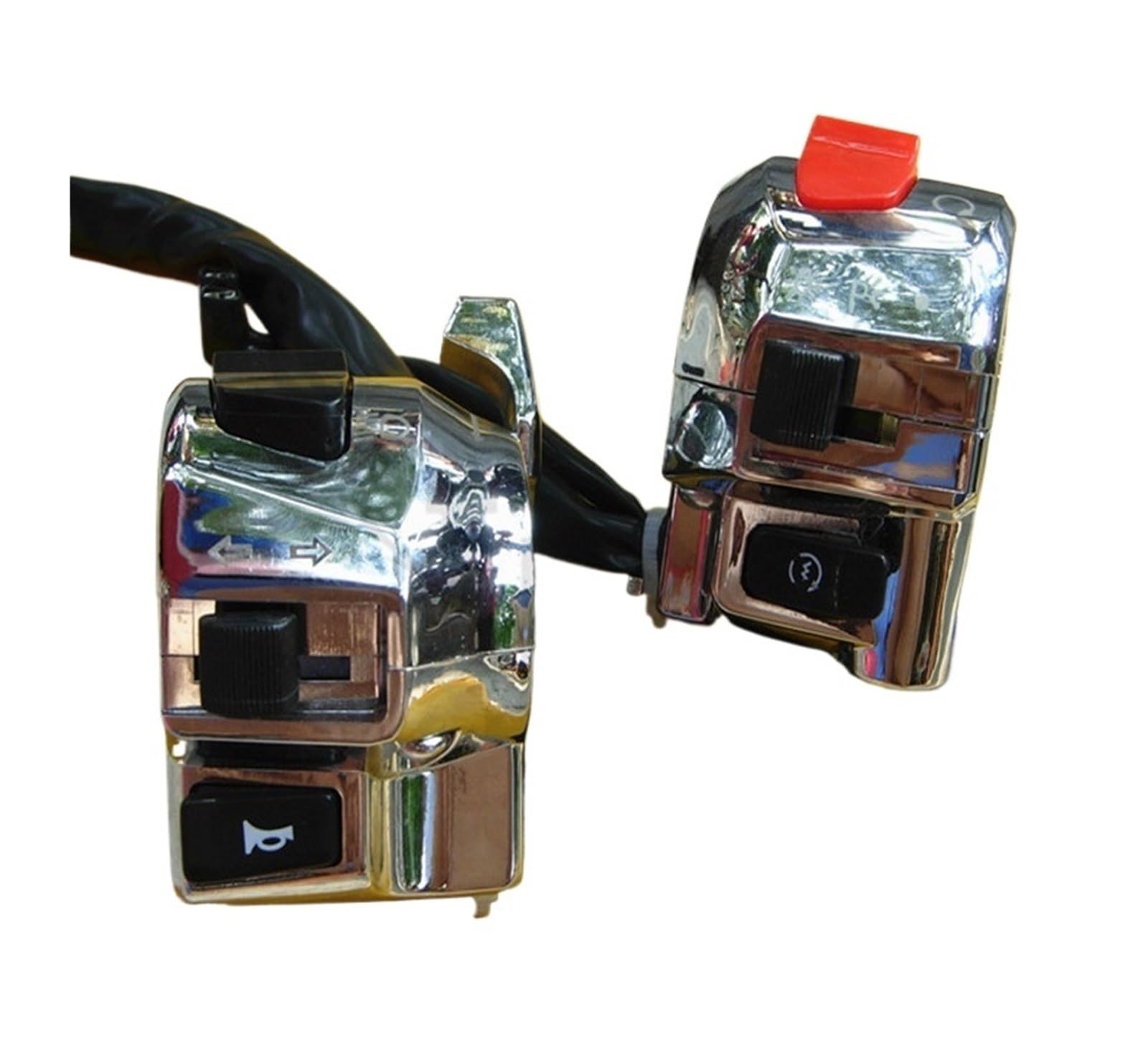 Manubrio Interruttore Interruttore Moto | Metallo per moto Moto Controller Manubrio Faro Turn(One pair)