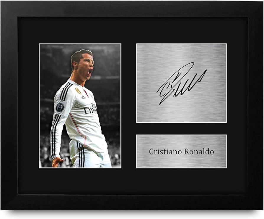 Amazon.com: HWC Trading Cristiano Ronaldo Real Madrid Framed Gifts
