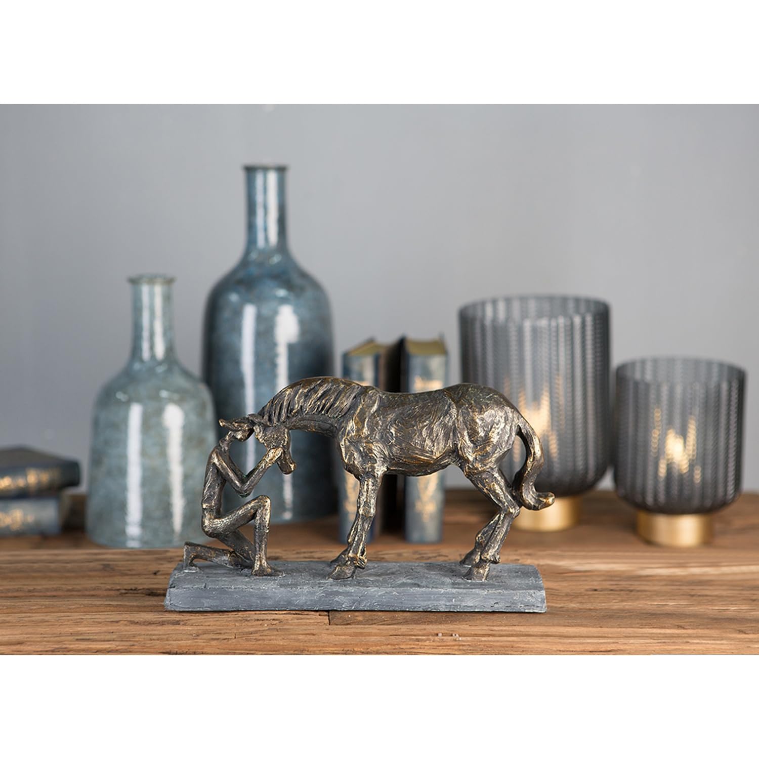 Casablanca Skulptur Comprehension, Deko Figur Bronze, Kunstharz Statue Wohnzimmer, Büro Dekoration H. 19 cm x B. 32 cm - Moderne Skulpturen