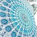 Aakriti Gallery Indian Hippie Mandala Wall Hanging Bedding Tapestry (84x55 inch) (92x82 inch)(70 inch Round) (White Blue, Twin(84x55))