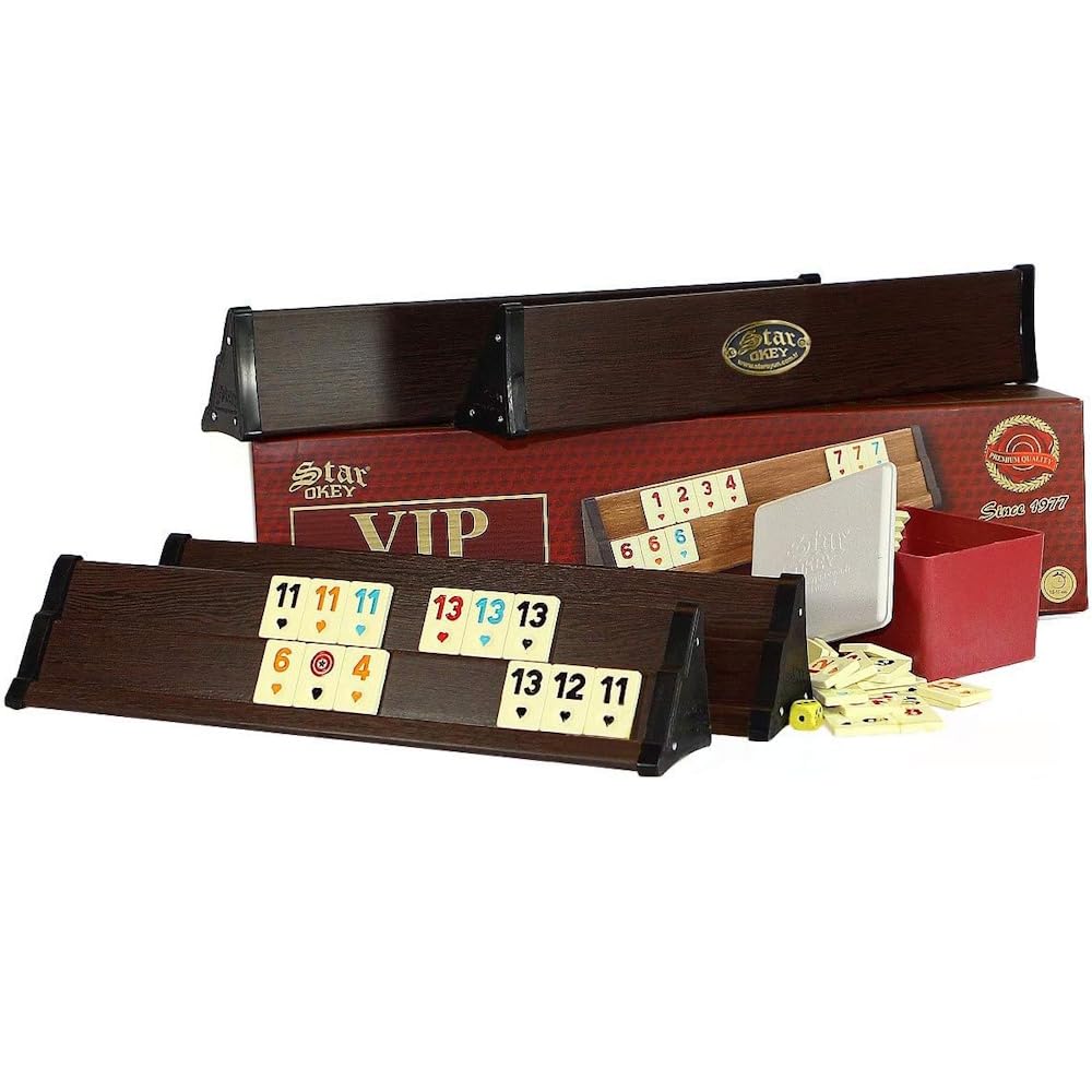 STAR V.I.P Holz Rummy Set Okey z Melamin Steine