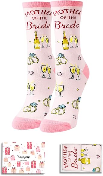 HAPPYPOP Wedding Gifts for Bride Groom - Mother & Father of the Bride & Groom Wedding Socks