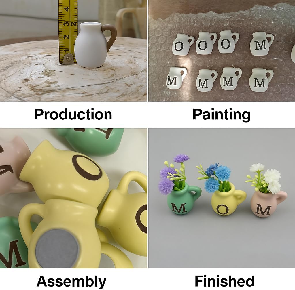Mini Vase Magnets for Fridge - Christmas Mom Gifts from Daughter, Unique Birthday Gifts for Mom from Son,