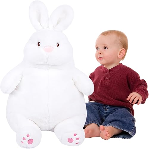 Miniatura 1 de ARELUX Almohada de peluche de conejo grande para abrazar almohada gigante súper suave y esponjosa para niños, adorable juguete de peluche gordito,
