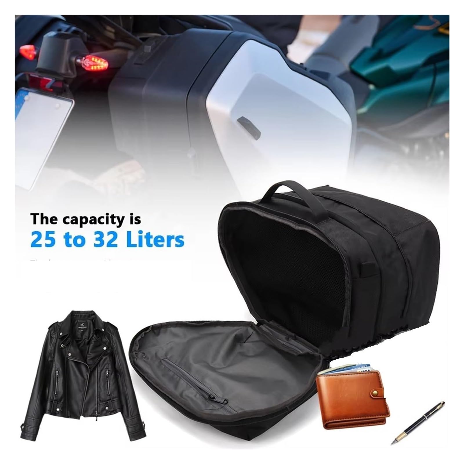 Moto Paraurti Borsa per BMW per R1300GS per R 1300 per GS 2023 2024 Moto Tasca Portabagagli Borse Interne Valigia Laterale Impermeabile Kit Attrezzi Sella(Left)
