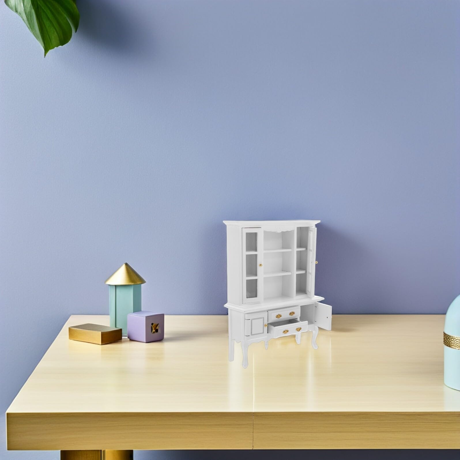 Toyvian 12 per Casa delle Bambole Scaffale Espositivo in Miniatura Compatto e Resistente Mobiletto Portaoggetti per Decorazioni e Accessori da Collezione