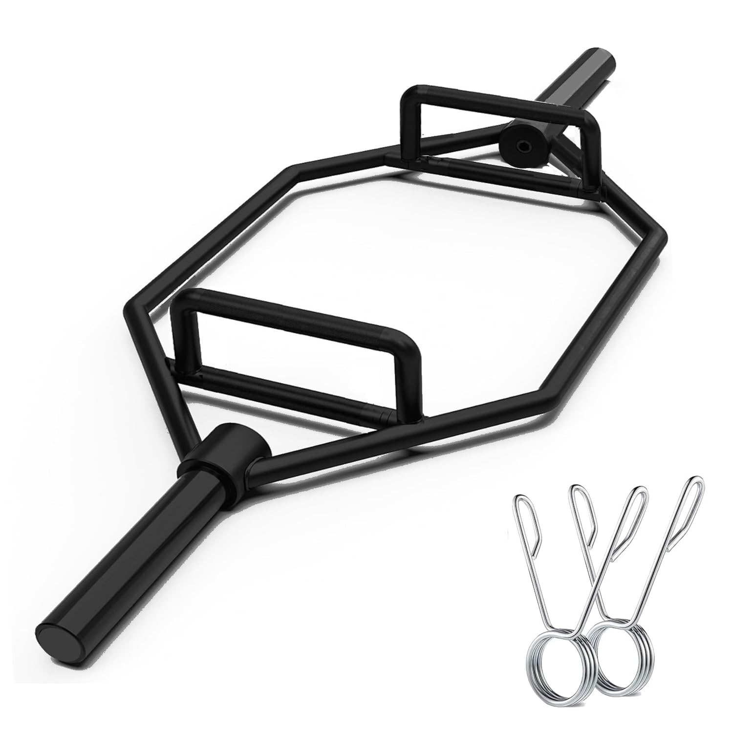FFitness Bilanciere Esagonale Olimpico Trap Bar Barra Olimpica Hex Bar Compatibile con Dischi Ø50 mm Barra Esagonale per Alzata di Spalle e Stacchi da Terra