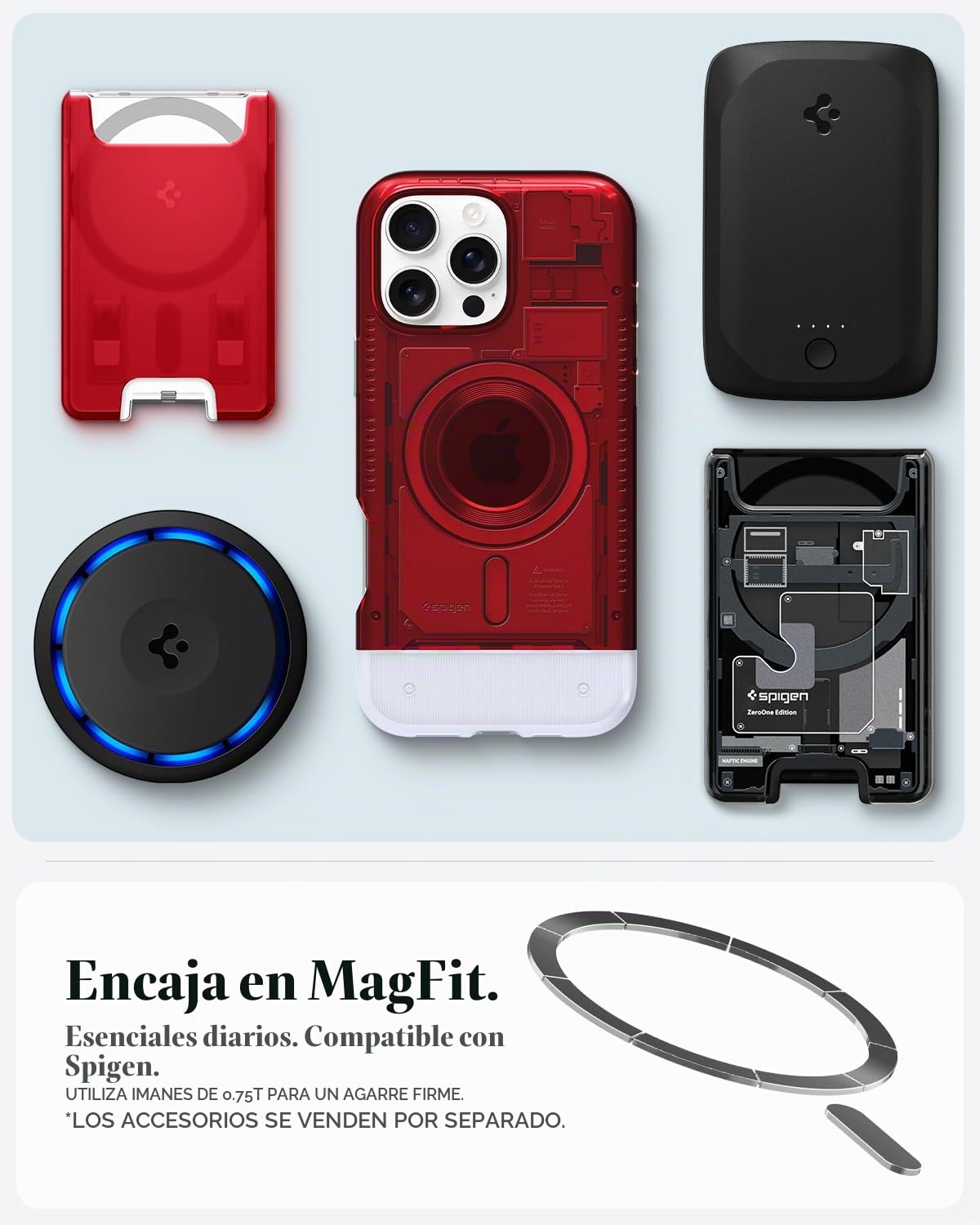 Spigen Funda para iPhone 16 Pro MAX, Classic C1 MagFit Compatible con MagSafe - Rubí