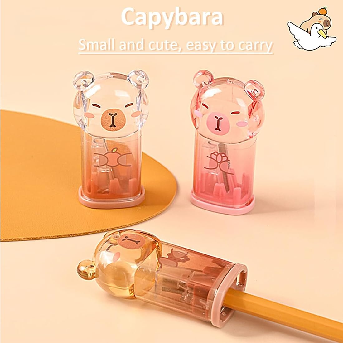 Temperamatite Capybara Manuale 3 Pezzi Multicolore