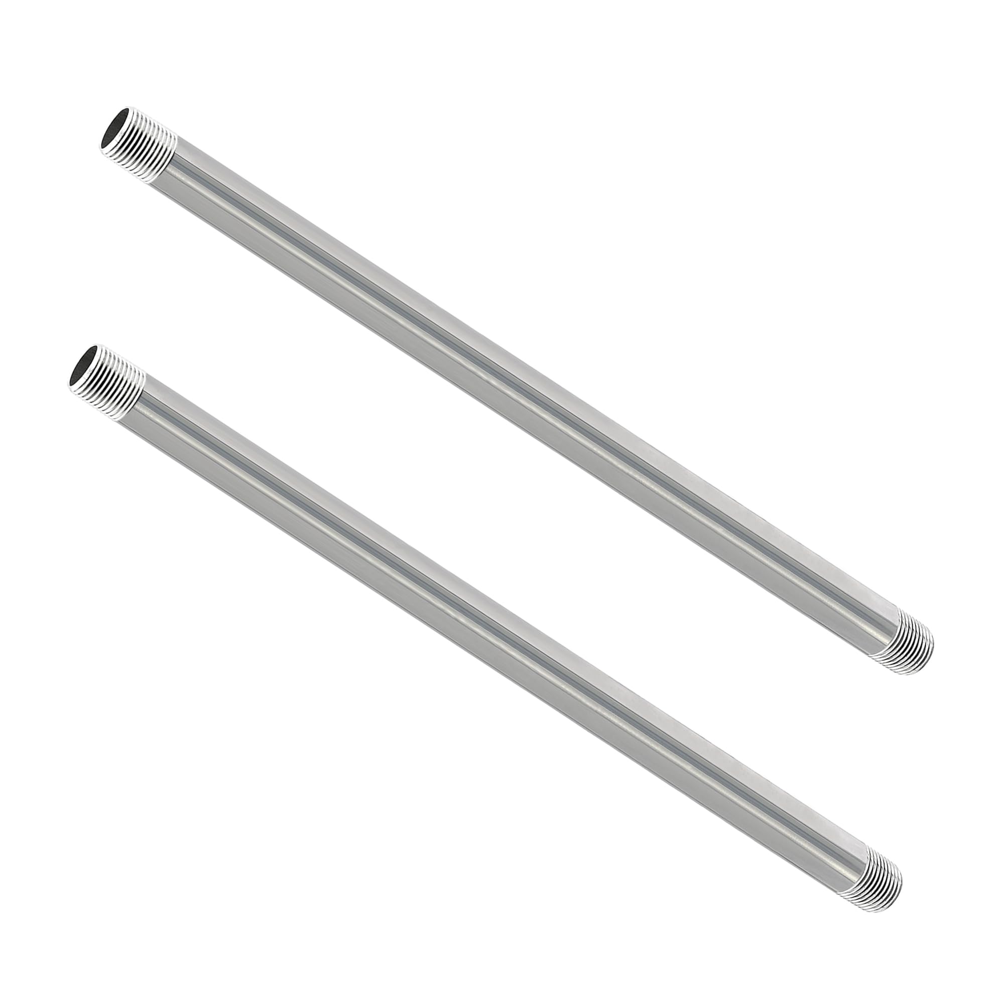 GeilSpace Tubo de acero inoxidable, boquilla de tubo 304 para tuberías y accesorios roscados estándar de 1/2 pulgada, tubo de metal industrial de bricolaje (2 piezas) (1/2 x 36 pulgadas)