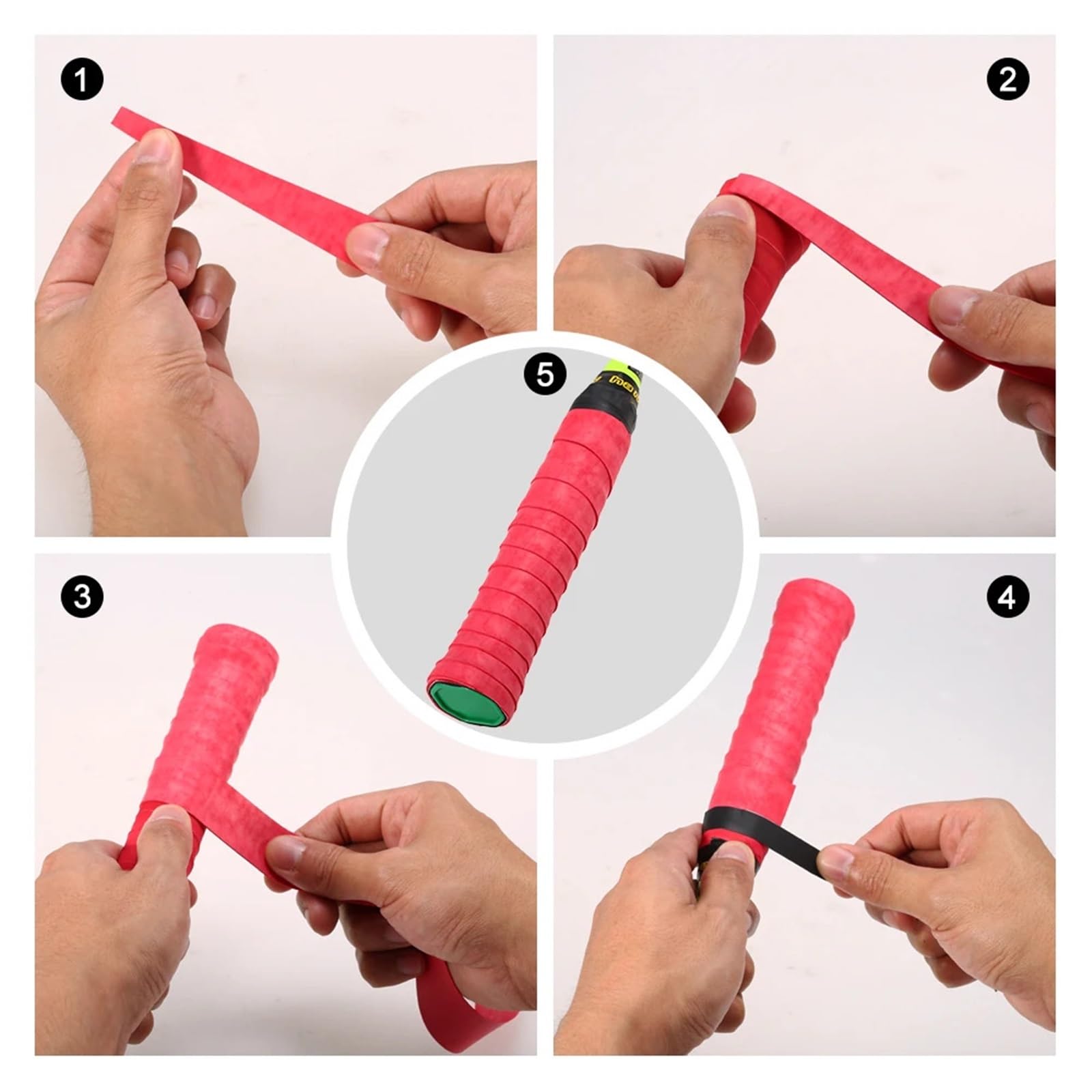 Nastro Impugnatura per Racchetta Impugnatura overgrip da Tennis Impugnature for Racchetta Antiscivolo Fascia for Il Sudore con Vibrazione for Badminton