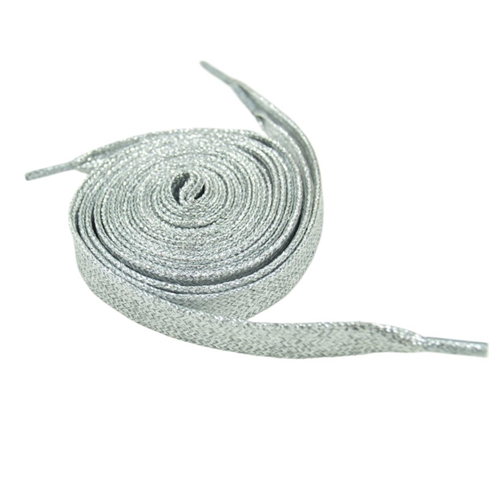 10 pares de cordones brillantes dorados y plateados for zapatillas deportivas Para Zapatos Casuales