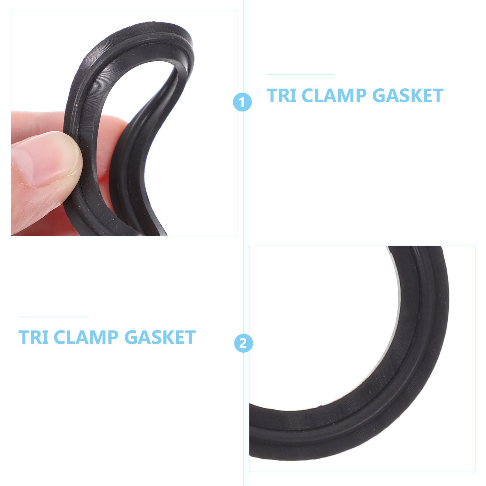 SHINEOFI Guarnizione Tri-Clamp in Gomma Fluorurata 5 Pezzi Anello di Tenuta per Raccordi a Morsetto da 2 Pollici o-Ring Flessibile Resistente a Gas e Acidi per Uso Alimentare Birra e