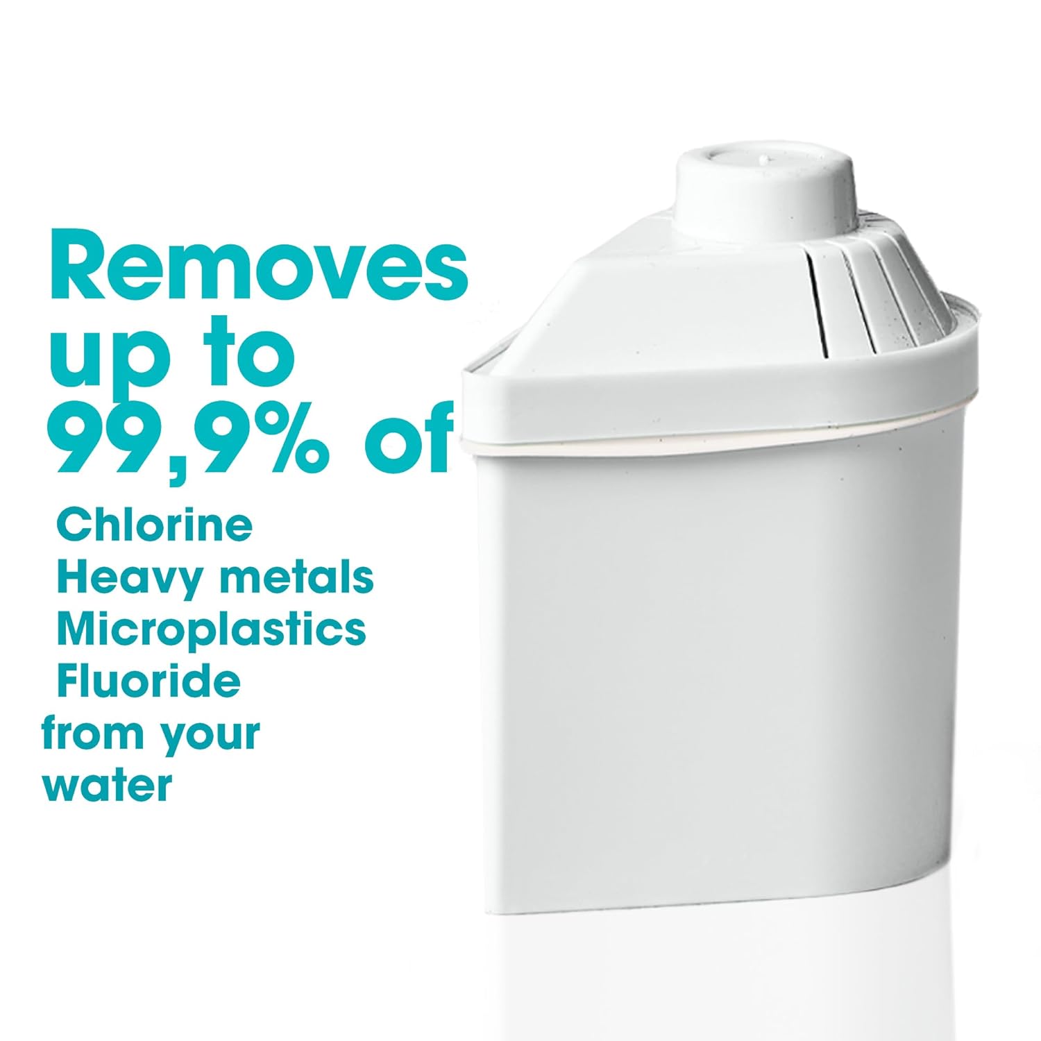 Alkanatur Filter Replacement for Pitcher (Pack of 3) - Removes Fluorides, Chlorine, Heavy Metals - Filters 400 liters of Tap Water - Replace After 3 Months - CE, ROHS, SGS Certified Water Filter