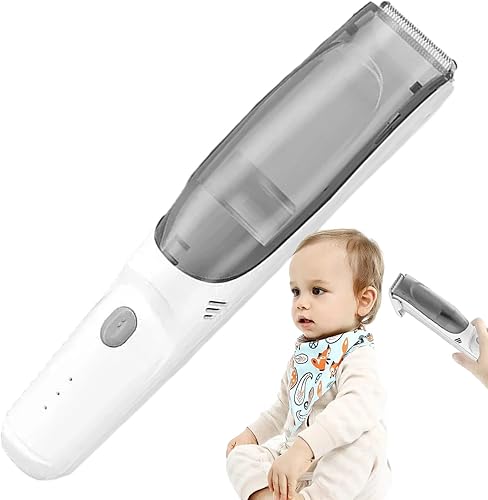 Miniatura 10 de Cortapelos silenciosos para niños, cortapelos silenciosos para bebés, cortapelos de bebé, kit de corte de pelo inalámbrico recargable por USB,