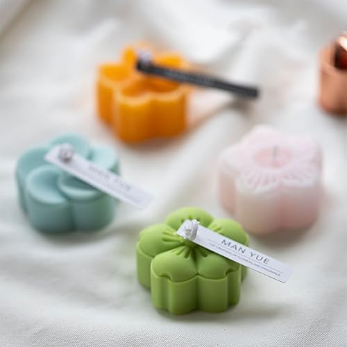 Miniatura 5 de Moldes de jabón de silicona de 4 cavidades con forma de flor exquisita, diseño único, las mejores ideas de regalo para amantes de los hechos a mano,