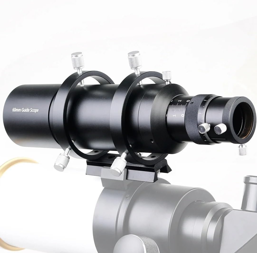 Finder Scope, Guide Scope 50mm/60mm Multi-Use Telescope Finder Scope W/1.25" Double Helical Focuse for Astronomical,Parts(SV106 60mm)