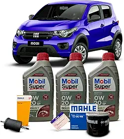 Kit Troca de Oleo + Filtro Combustivel e Oleo Fiat Mobi 1.0 Firefly 2017 A 2020