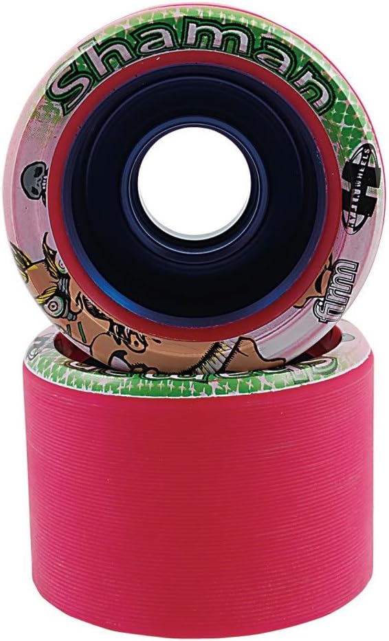 Sure-Grip Shaman Wheels | Made with Urethane & Anodized Aluminum Core | Blue - 89A / Green - 93A / Red - 95A / White 98A Hardness with 62mm * 42mm Dimensions - Attractive & Stylish - Made in USA