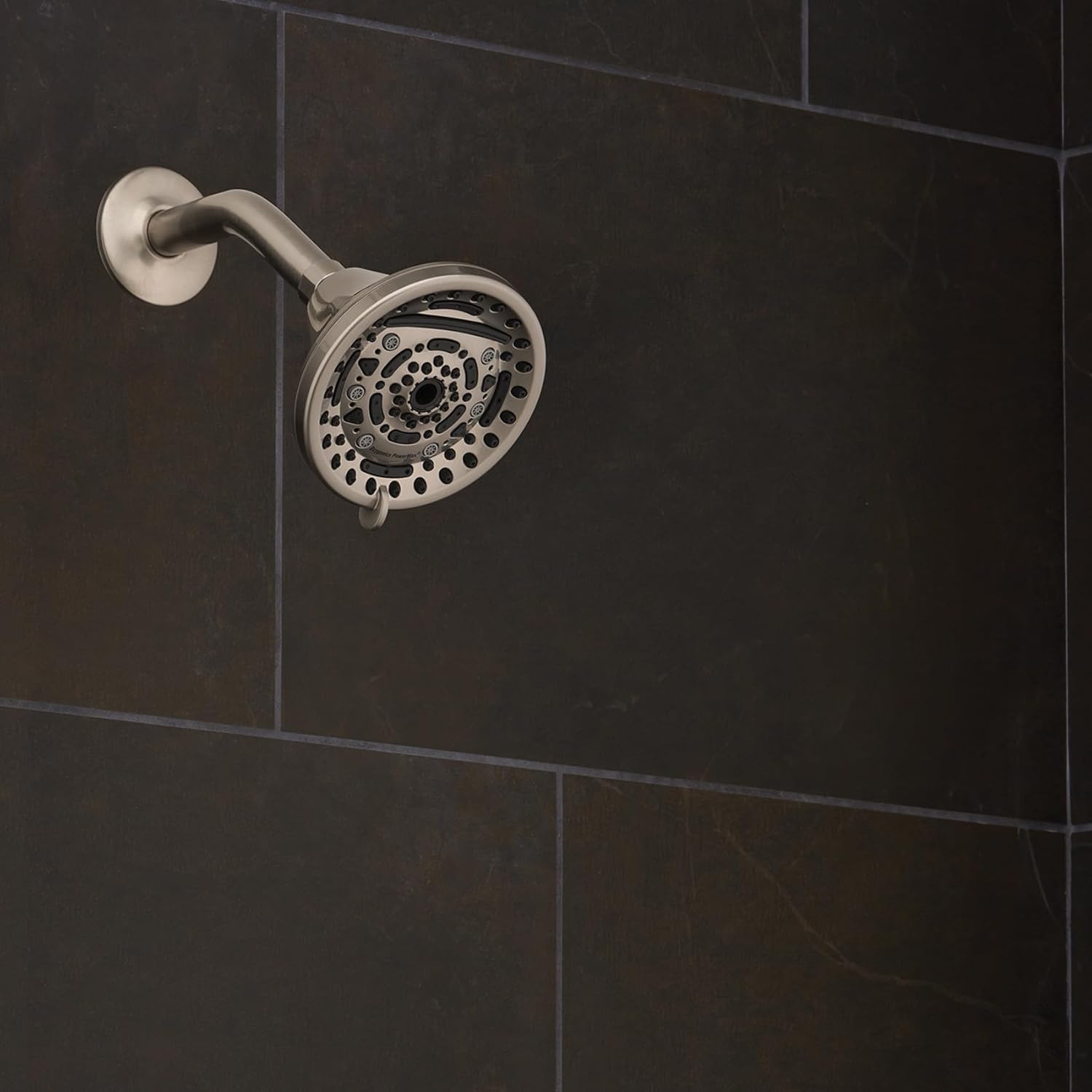 Oxygenics PowerMax Brushed Nickel Fixed Shower Head 1.8-GPM (6.8-LPM)