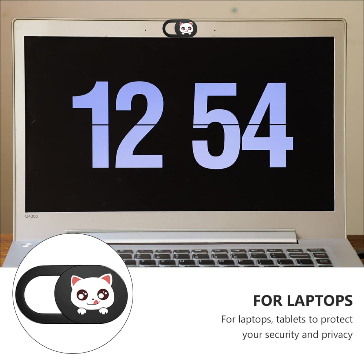 Abaodam 18piezas Cubierta De Privacidad para Webcam Diseño De Gato Deslizante y Fácil De Usar Protección para Laptop y Tablet Anti-Hacker y Seguridad Digital