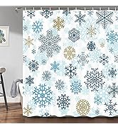 Tenda Da Doccia JAWO Con Funghi E Stelle, Stile Boho, 69x70 Pollici (175x178 Cm), Colore Nero, Set Con Ganci, Lavabile E Impermeabile