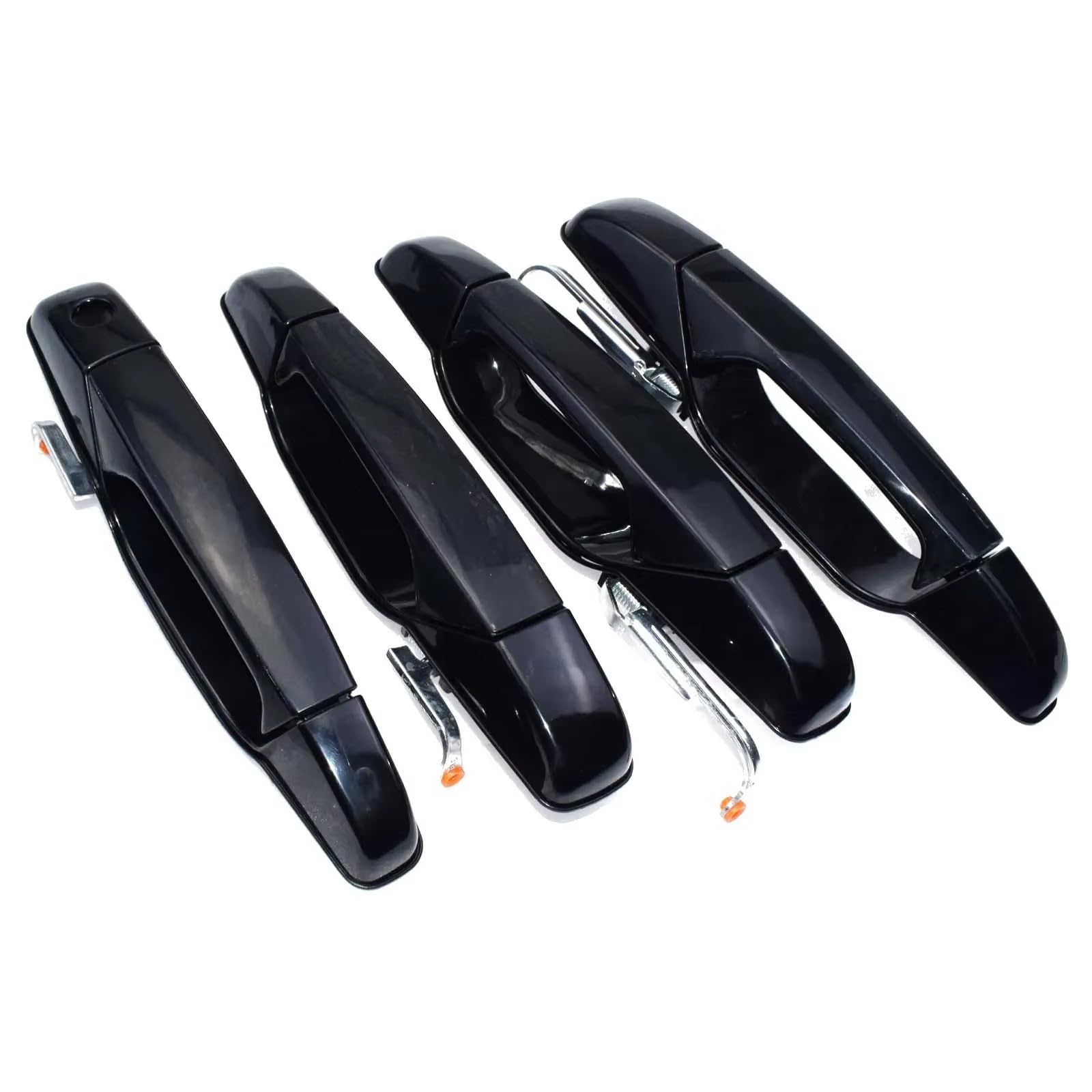 Qjahxkf Replacement Exterior Door Handles Outside Door Handle for Chevrolet for Avalanche for Tahoe for Silverado for Suburban 2007-2014 Outer Handle(Black 4 Sides)
