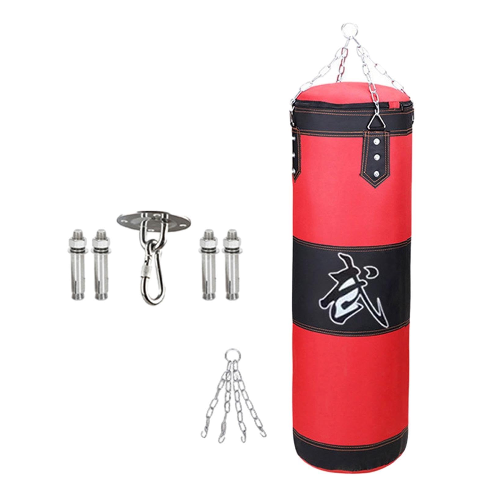 Boxsack Stehend Boxsack Hängend Ungefüllt Boxsack Mit Kette Mit Boxsack Erwachsene(Red 100cm)
