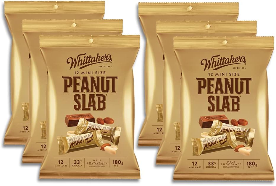 Share Pack Mini Slab Peanut 180g (Pack of 6) （Made in New Zealand）