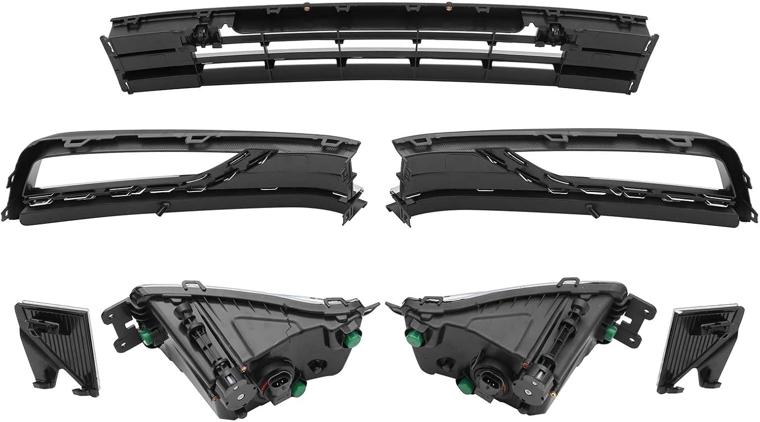 Lower Grille Fit for Volkswagen Passat 2016 2017 2018 2019 with Fog Light and Fog Lamp Bezel - Image 3