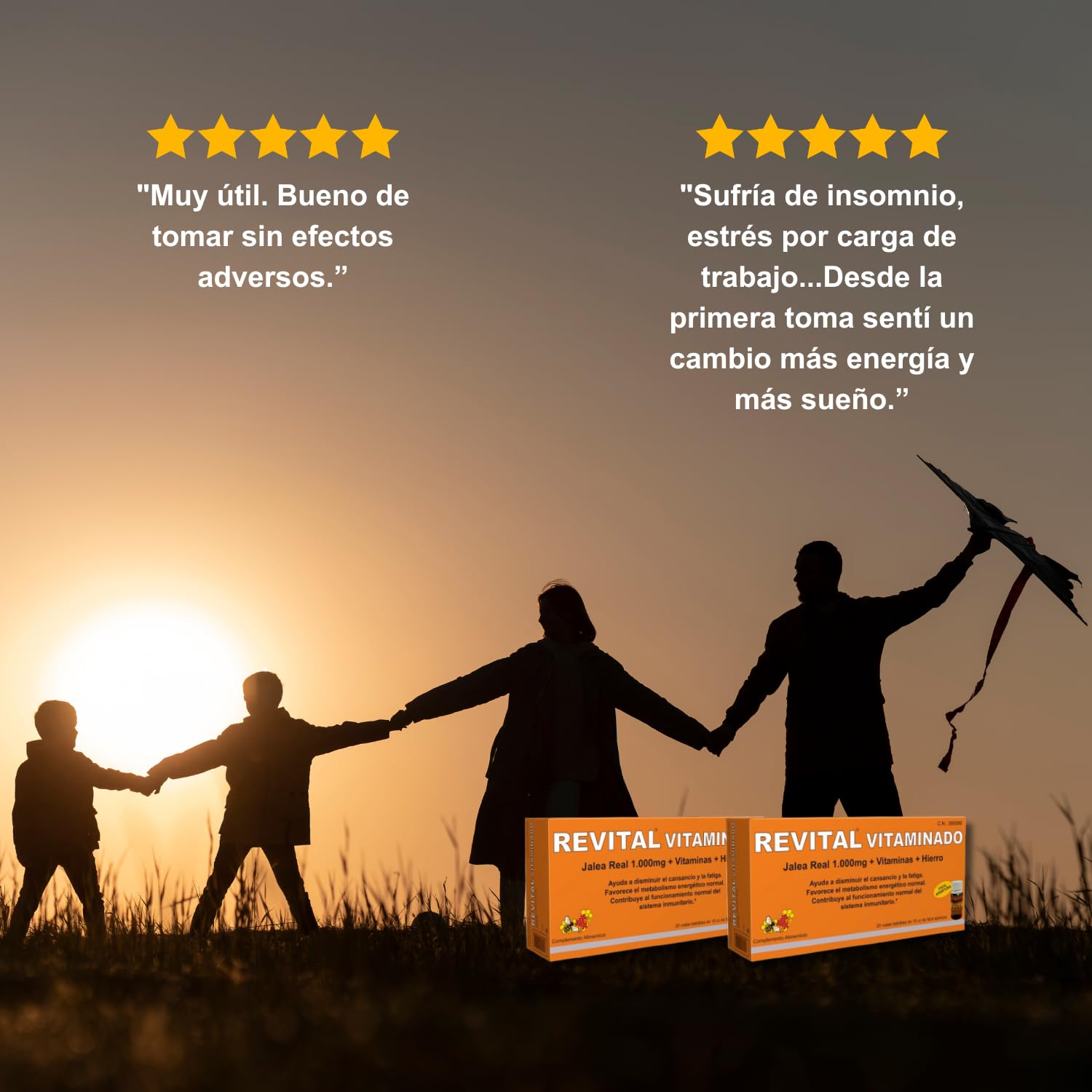 Revital Vitaminado 20 Viales - Pack de 2 Unidades - Contribuye al Funcionamiento Normal del Sistema Inmunitario - Fórmula con 1.000 mg de Jalea Real, Vitaminas y Hierro