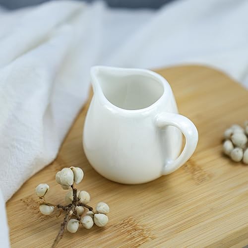 Miniatura 5 de CHOOLD 2 piezas Mini crema de cerámica con mango, jarra de crema de leche de café