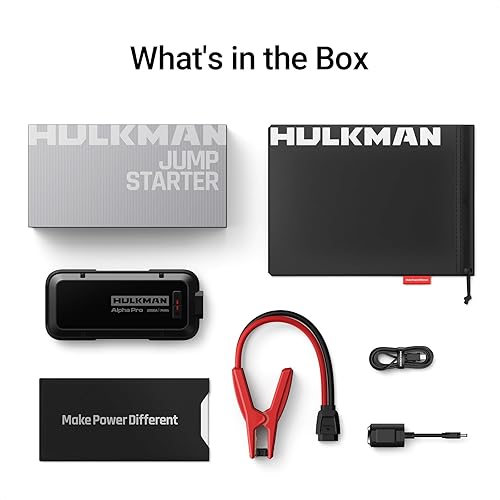 Miniatura 9 de Hulkman Alpha Pro 2000A - Arrancador de batería de coche de alta capacidad de 74 Wh, carga rápida PD65W de entrada y salida rápida, pantalla