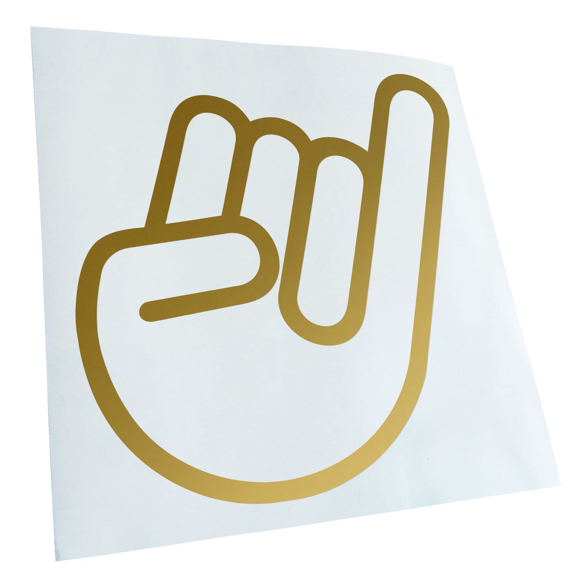 Kiwistar - Car Sticker - Gold - 24 x 24 cm Stink Finger - Shocker Hand - Rear Window Car Sticker Weatherproof for Car Truck Moped Truck - Sticker Exterior Self-Adhesive Tuning Accessories for Window