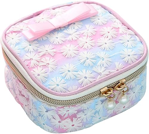 Exceart Bolsa de servilletas sanitarias, bolsa organizadora para bordado, bolsa de almacenamiento para viajes al aire libre (rosa degradado)