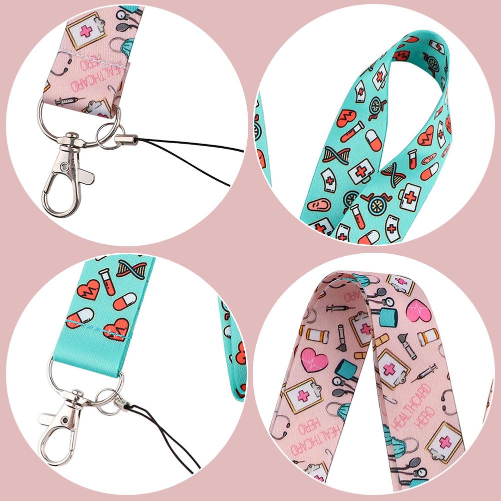 Portabadge Con Cordino WBZOWRB - Porta ID E Telefono Per Infermieri, Medici E Ufficio | Design Unicorno