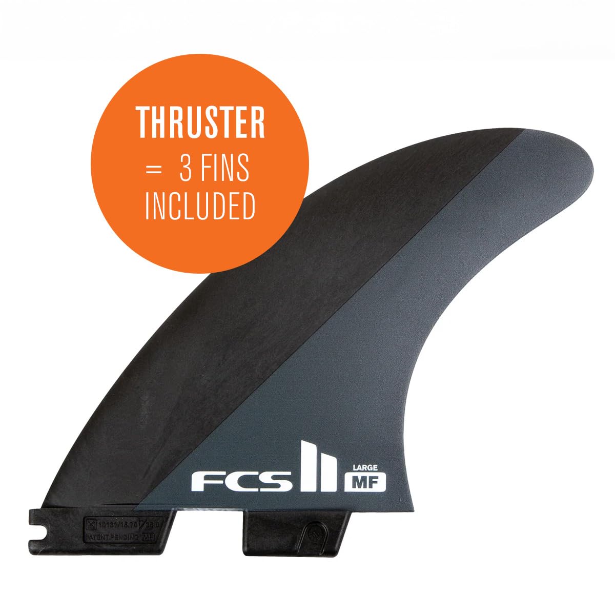 Amazon.com : FCS II Mick Fanning Neo Carbon Large Tri Fins - Black