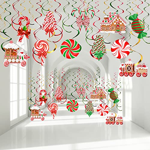 Décoration de Noël bonbons et pain d'épices | Lot de 30 suspensions de fête
