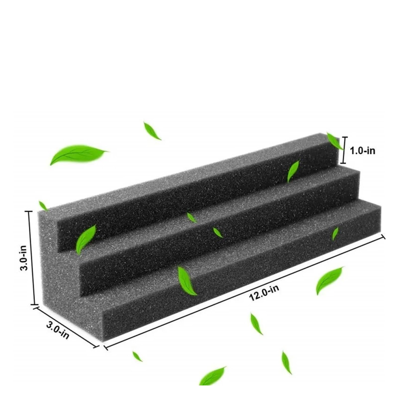 Pannelli in Schiuma Acustica Pannelli fonoassorbenti in schiuma fonoisolante 12" x 3" in fonoassorbente, confezione da 24/48(48 Pack)