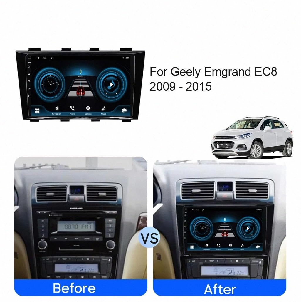 Multimedia Radio dla Geely Emgrand EC8 2009-2015 Android 15 9 Inch Car Play Screen with Gps Wifi Bt Fm For, 8 Core 4G+64G