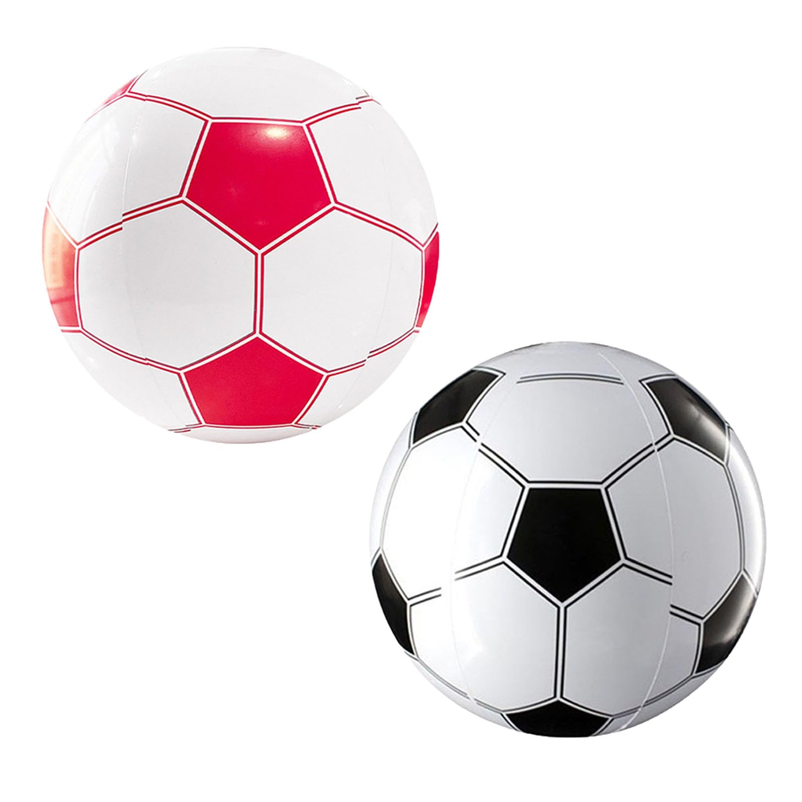 2PCS Inflatable Ball, Beach Ball, Fly Away Football, Two Colors Blow Up Football for Summer Outdoor Indoor Activity Swimming Pool Sports Garden Games Holiday Beach Party Playground