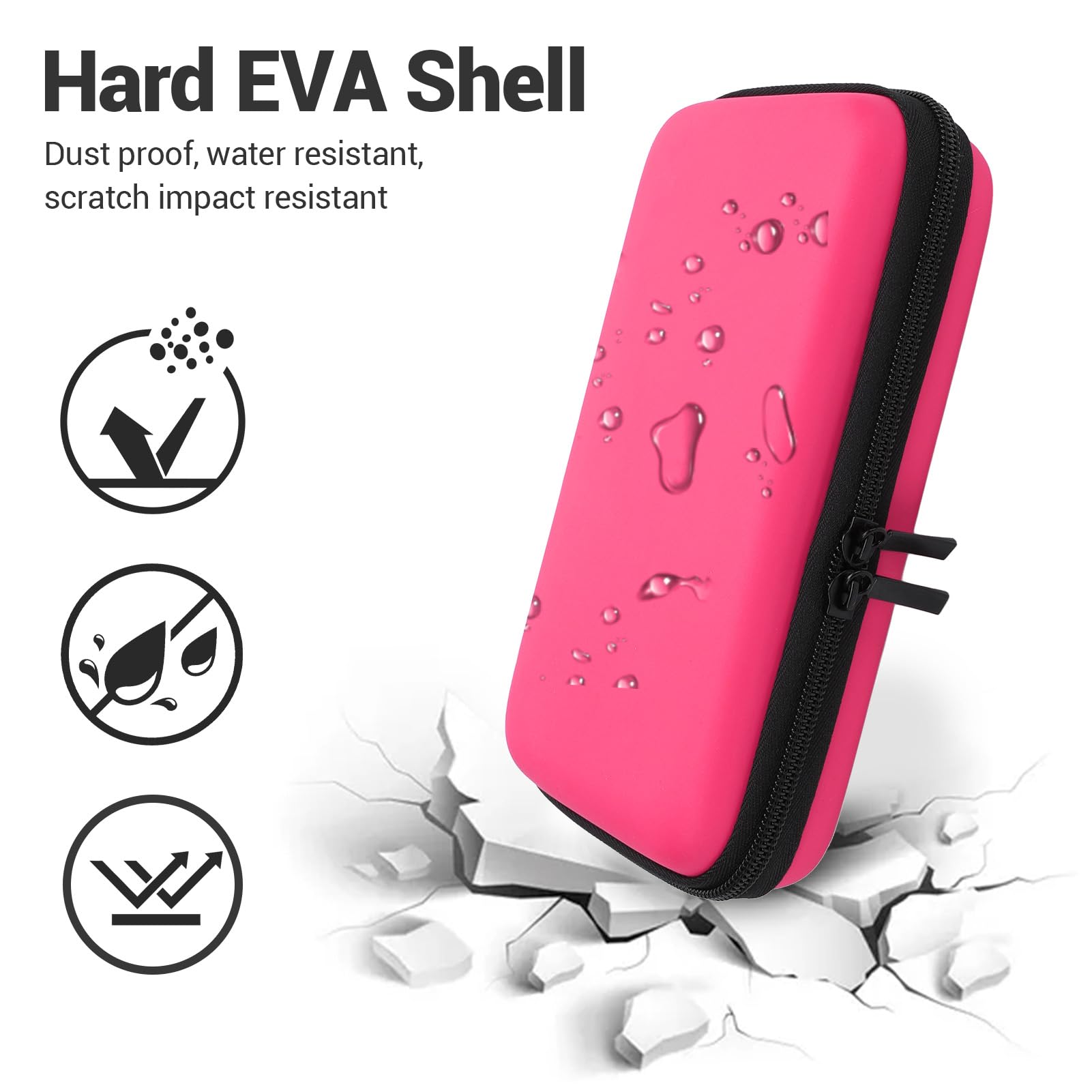 Sxhlseller Étui de Transport pour NintendoNew New 2DS XL, 2DS LL, New 3DS, Console 3DS, étui de Protections Rigide avec Emplacement pour 8 Cartouches de Jeu, PU étanche et EVA Rigide,