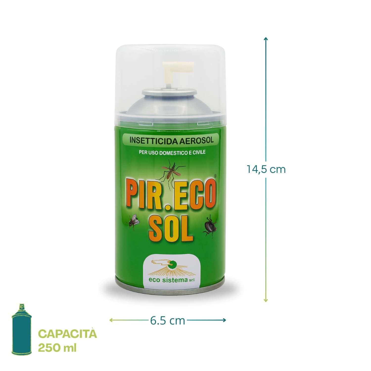Palucart 3 Insetticida mosche zanzare insetti volanti insetti striscianti uso domestico 250 ml a base di Piretro naturale sinergizzato con Piperonil Butossido