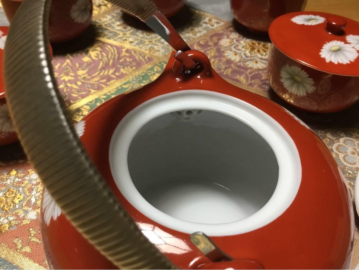 Amazon.co.jp: ノリタケ 急須1 湯呑み5オールドノリタケ 朱色 白菊 