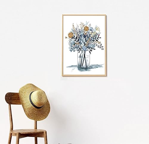 Miniatura 3 de VeGuude Kits de pintura de diamantes para adultos, jarrón de flores 5D, kits de arte de diamantes de perforación completa, pinturas de puntos de