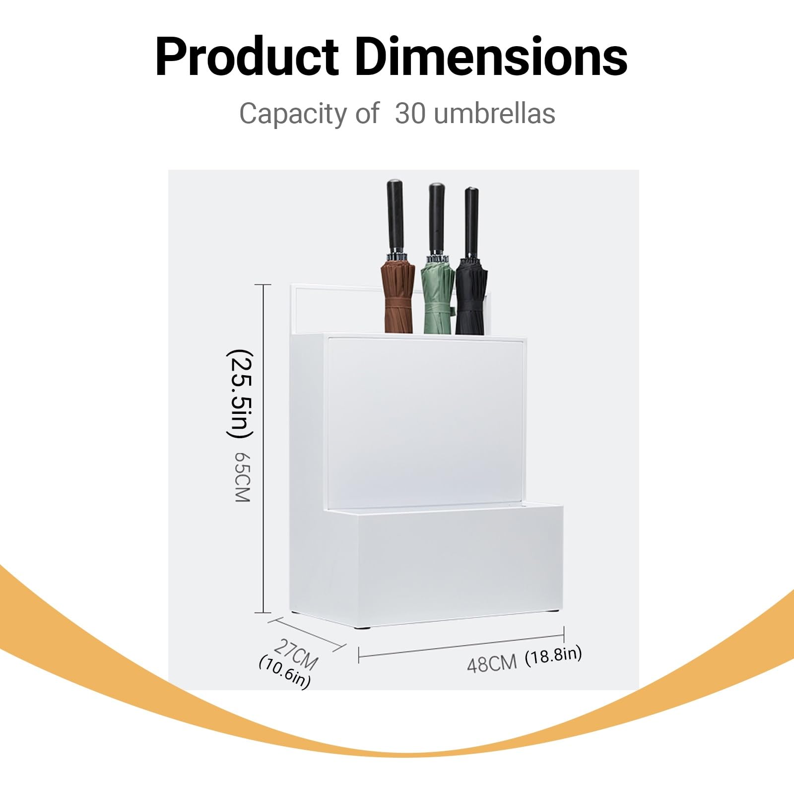 SEIFE Paragüero metálico de gran capacidad para uso comercial, con capacidad para 30 paraguas, de doble capa, ideal para entrada interior, hotel, oficina y hogar(Black)