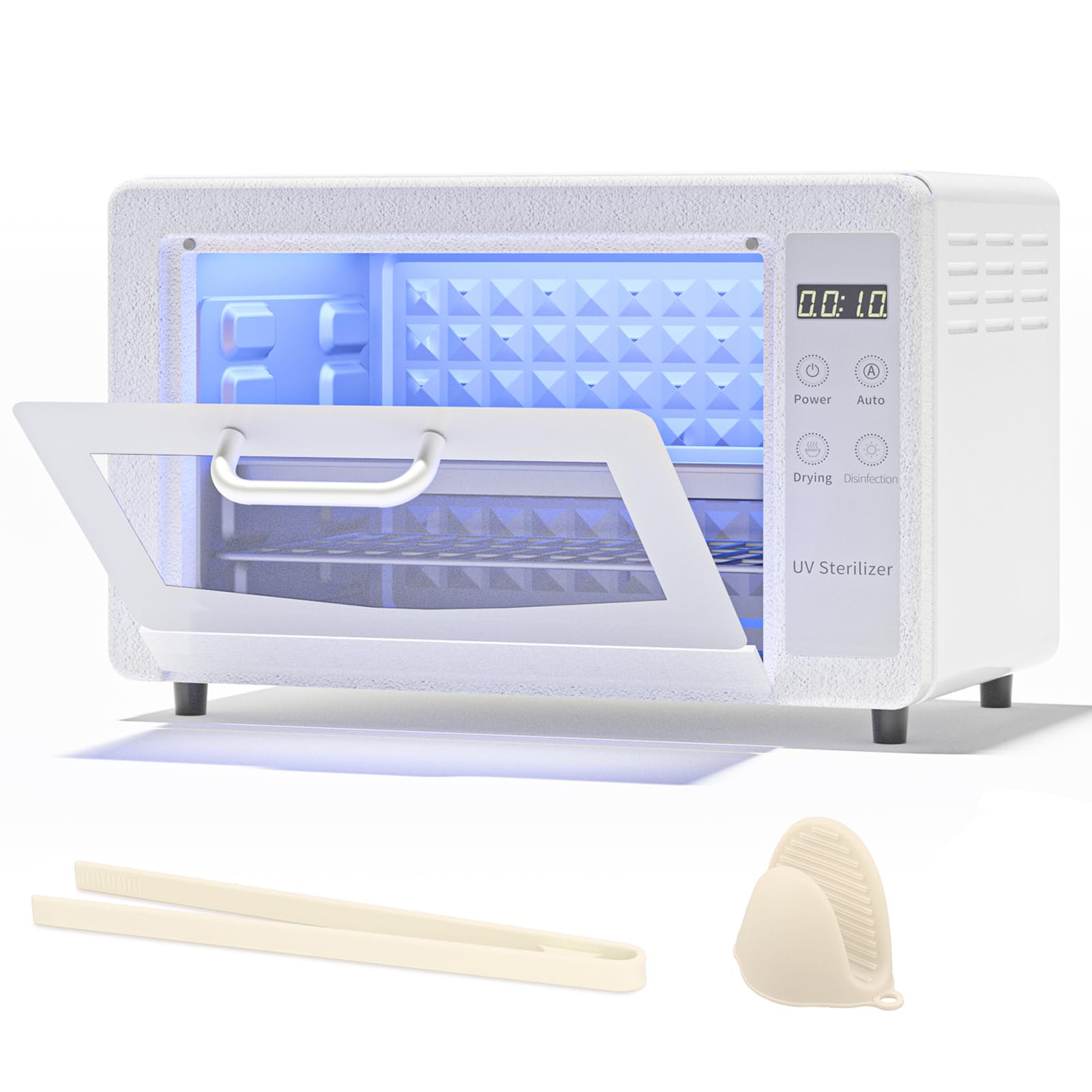 Sterilizzatore grande a doppio strato da 10 l per strumenti per unghie, sterilizzatore per estetista, scatola multifunzionale per la pulizia delle unghie, grande capacità, per uso domestico, barbieri