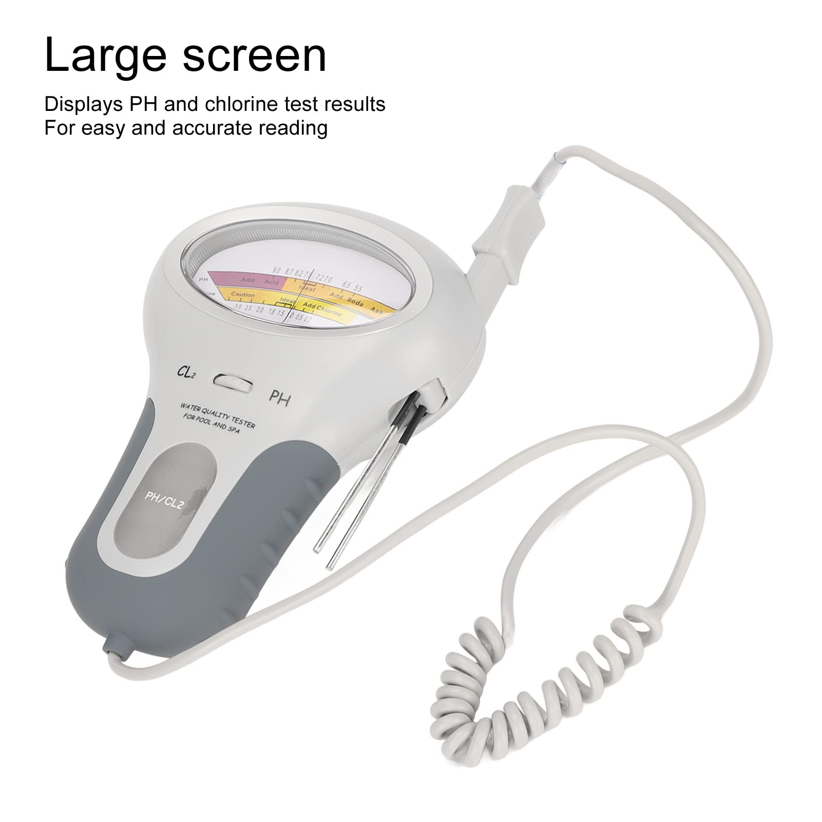 Vikye Testeur de qualité de l'eau, Précis et Fiable, Chlore d'eau et PH Compteur, Testeur d'eau Portable pour Aquariums de Spa de Piscine, etc.