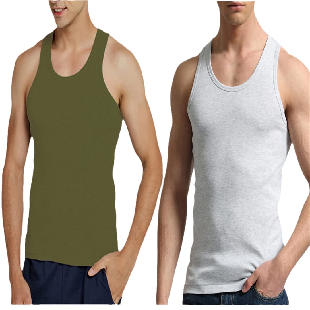Tank Tops Herren Weste Ärmelloses Top Sport Slim Casual Unterhemd, 1 x Aen8, 1 x grau9, M