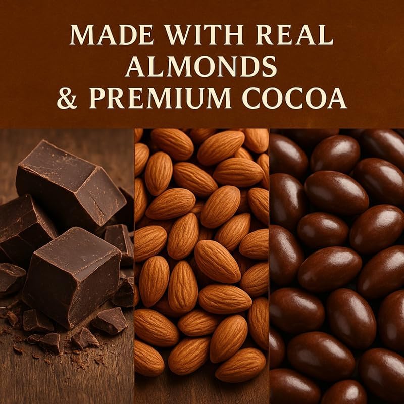 Image of Vbalaa Dark Chocolate Almonds 300gm | 100% Natural & Pure | No Added Preservatives, Colors & Artificial Flavours | Rich in Nutrition | Ideal for Snacking & Gifting